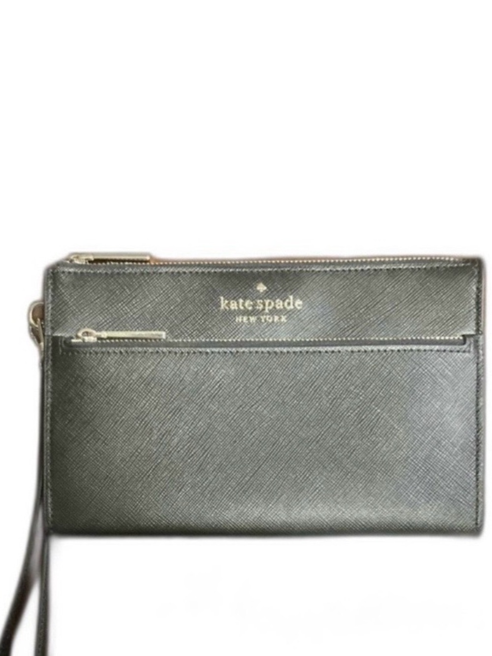 Kate Spade New York “Staci” Wristlet In Black Saffiano Leather NWT